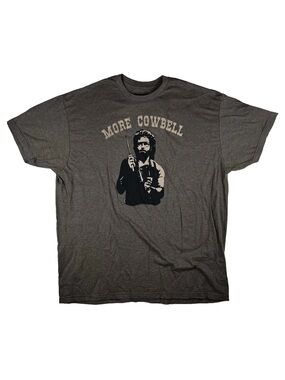 SNL Will Ferrell Brown XL Tshirt More Cowbell Iconic Pop Culture Funny Humor